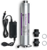 iSpring UVF50 LED UV Water Filter System, Whole House Ultraviolet Water Purifier Filter, Long-Life LED Design, Built-in Smart Flow Sensor Switch, Mercury-Free, Up to 13.2 GPM