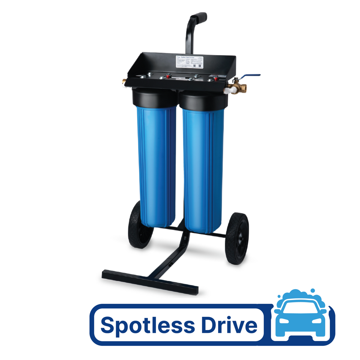iSpring Spotless Water System for Car Wash, Deionized Water System with Rolling Cart, Spot Free Solutions for All Vehicles, Motorcycles, RV, Bikes, Boats, Yachts, and Windows, Model: WGB22BD