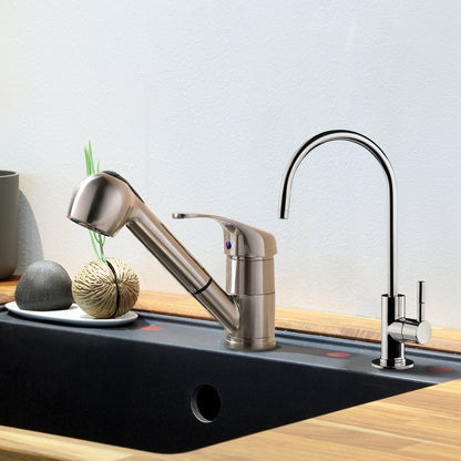 iSpring GA1-B Reverse Osmosis Faucet, Lead-Free Contemporary Drinking Water Faucet for RO Systems, High Spout, Chrome Finish