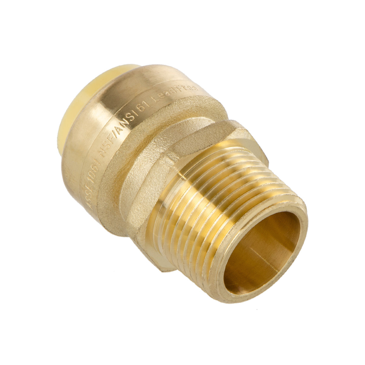 LittleWell ACPF12MPT12 Brass 3/4'' Push-Fit to Male Pipe Thread Coupling, Works the Same as A SharkBite