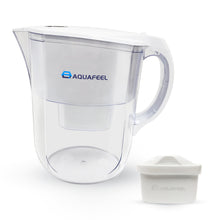 Aquafeel AFPF001 Water Filter Pitcher with Replaceable Cartridge-Removes Chlorine, Sediment, Heavy Metal, and Odor, 48 oz, Clear