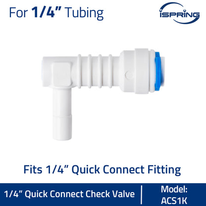 iSpring ACS1K 1⁄4” Quick Fitting Connect Check Valve