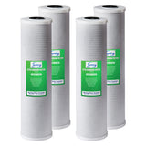 iSpring FC25BX4 20” x 4.5” Water Filter Replacement Cartridges, CTO Carbon Block, Fits Standard 20” x 4.5” Whole House Water Filter System, Pack of 4