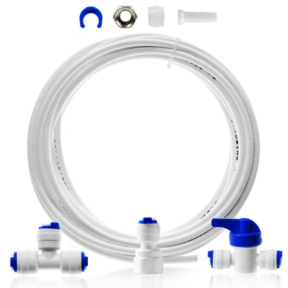 iSpring ICEK Ultra Safe Fridge Water Line Connection and Ice Maker Installation Kit for Reverse Osmosis RO Systems & Water Filters, 1/4'', Approximate 20 feet