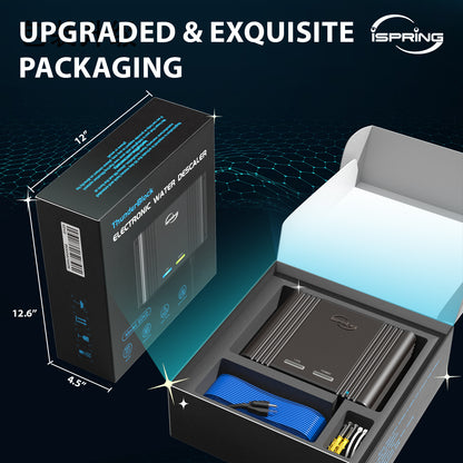 iSpring EDV2 Whole House Super Water Descaler, 10 Times More Powerful Alternative Electronic Salt-Free Hard Water Conditioner, Larger Size, Alloy Construction, Reduces Limescale, Prevents Deposits Build-up, Distincts from a Water Softener