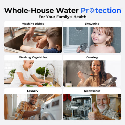 iSpring WGB22B-PF PFAS-Reducing Whole House Water Filter System, Also Removes Chlorine, Sediment, Rust, and Odor, SGS-Tested Reducing up to 99% of PFAS, 1” Inlet/Outlet