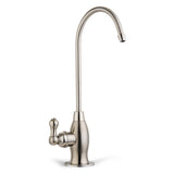 iSpring GK1-BN Lead-Free Faucet for RO System and Drinking Water Filtration System, Contemporary Coke-Shaped Style, High Spout, Brushed Nickel Finish