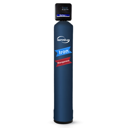 iSpring WCFM400K Whole House Central Iron and Manganese Water Filter Filtration System, Digital Controlled Automatic Regeneration and Air Injection, Set &amp; Forget