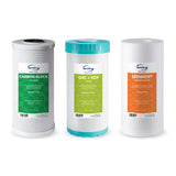 iSpring F3WGB31BKS Whole House Water Filter Replacement Pack, Reduces Heavy Metals, Lead, Hydrogen Sulfide, Chlorine, Sediments, Up to 12 Months, 10" × 4.5", Fits WGB31B-KS