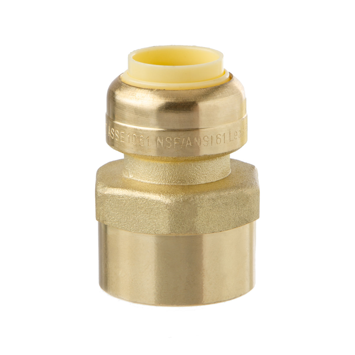LittleWell ACPF8FPT12 Brass 1/2'' Push-Fit to 3/4'' NPT Female Pipe Thread Coupling, Works the Same as A SharkBite