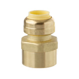 LittleWell ACPF8FPT12 Brass 1/2'' Push-Fit to 3/4'' NPT Female Pipe Thread Coupling, Works the Same as A SharkBite
