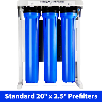 iSpring RCB3P 300 GPD Light Commercial Reverse Osmosis Water System W/Booster Pump and 20"x 2.5" Pre RO Filters