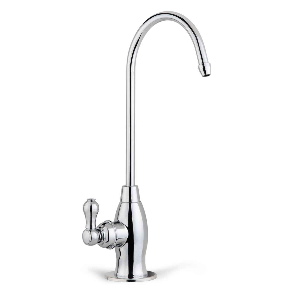 iSpring GK1-CHR Lead-Free Faucet for RO System and Drinking Water Filtration System, Contemporary Coke-Shaped Style, High Spout, Luxury Chrome Finish
