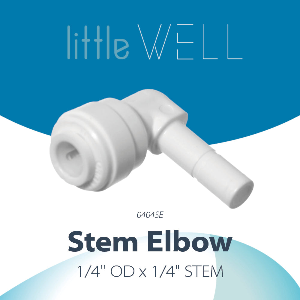 LittleWell 0404SEX2 1/4" Quick Fitting Stem Elbow, 0404SEX2, Pack of 2