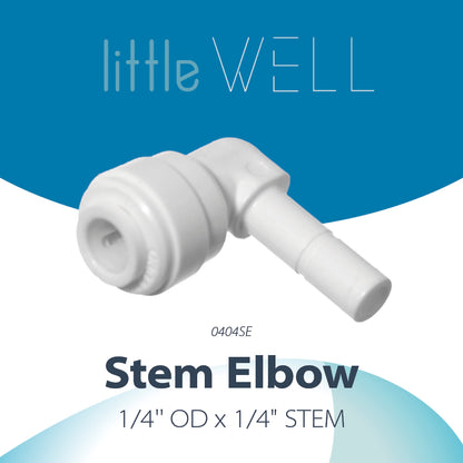 LittleWell 0404SEX2 1/4" Quick Fitting Stem Elbow, 0404SEX2, Pack of 2