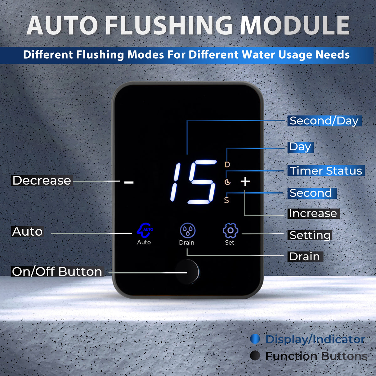 iSpring WSPSL-ARJ-BP NSF Certified, Whole House Spin Down Sediment Water Filter, 4 Modes Bypass, Includes Siliphos Helps Prevent Scale, Clear Housing, Jumbo Size, Touch-Screen Auto Flushing