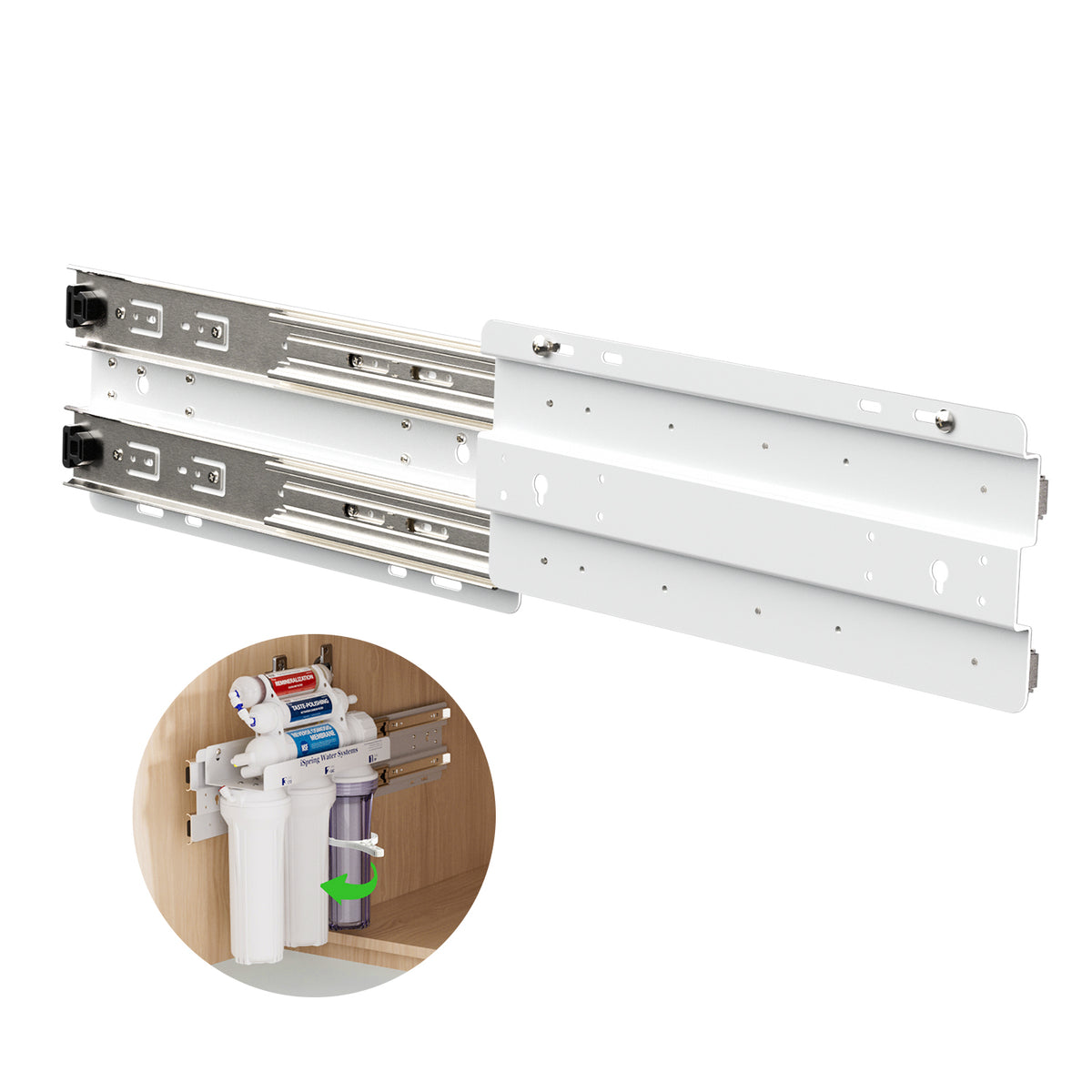 iSpring ASKRCC Slide-Out Mounting Kit for Under Sink Reverse Osmosis Water Filter System, Fits RCC Series