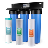 iSpring WGB32BM Whole House Water Filter System, Reduces Iron, Manganese, Chlorine, Sediment, Taste, and Odor, 3-Stage Iron Filter Whole House