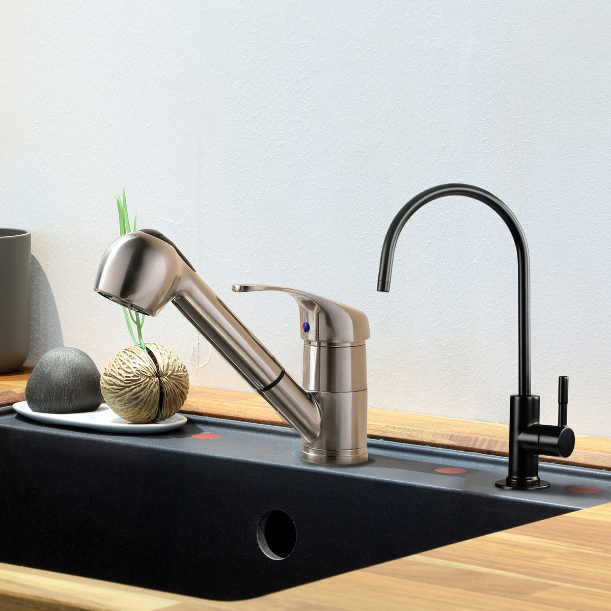 iSpring GA1-ORB Reverse Osmosis Faucet, Lead-Free Contemporary Drinking Water Faucet for RO Systems, High Spout, Oil Rubbed Black