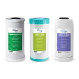 iSpring F3WGB31BKDS Ultimate Protection Whole House Water Filter Replacement Pack, Reduces Heavy Metals, Scale, Chlorine, Hydrogen Sulfide, Up to 12 Months, 10" × 4.5", Fits WGB31B-KDS