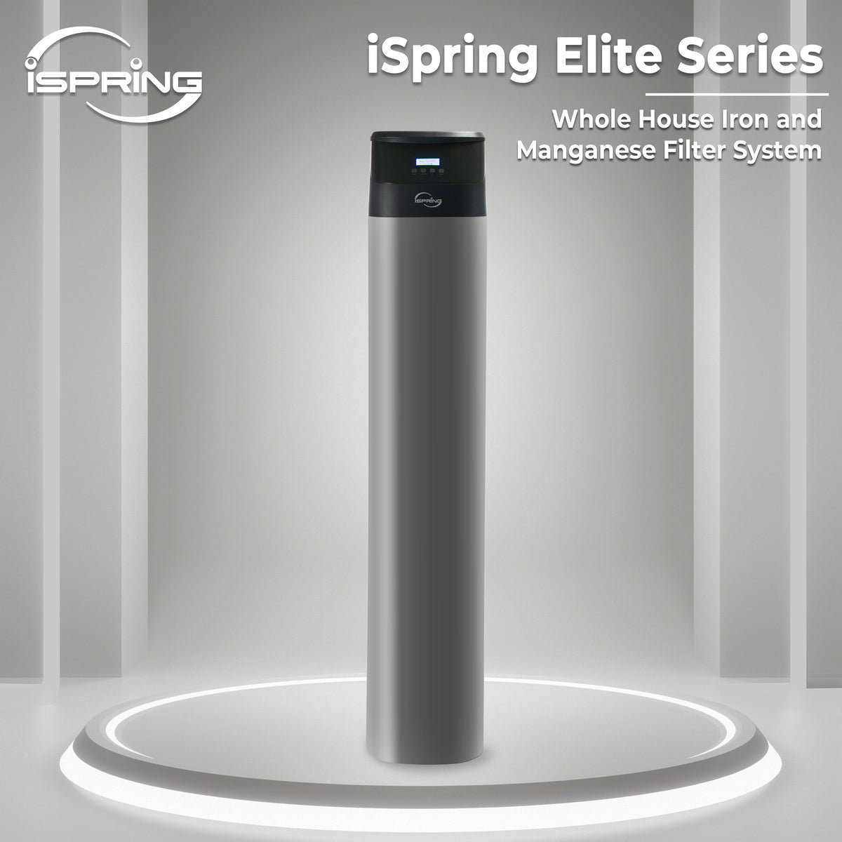 iSpring Elite Series Whole House Iron, Manganese, and Hydrogen Sulfide Reducing Water Filtration System