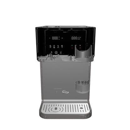 iSpring Sparkling Water Maker with UV, Hot &amp; Cold Countertop Reverse Osmosis Water Filter, PFAS &amp; TDS Removal, Real-Time TDS Monitor, Fits Standard Screw-in CO? Cylinders, Model# RCD100SPKHC