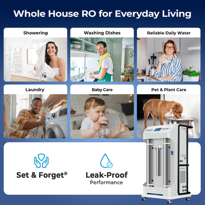 iSpring WRO4000 6-Stage Whole House Reverse Osmosis System, Reduces TDS, Heavy Metals, PFAS, Fluoride, and 1000+ Contaminants, Auto-tune with Smart Sensors, 2:1 Pure to Drain, Up to 4000 GPD
